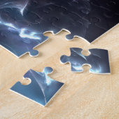 Abstracte nebula Blue en Paars Legpuzzel (Zijkant)