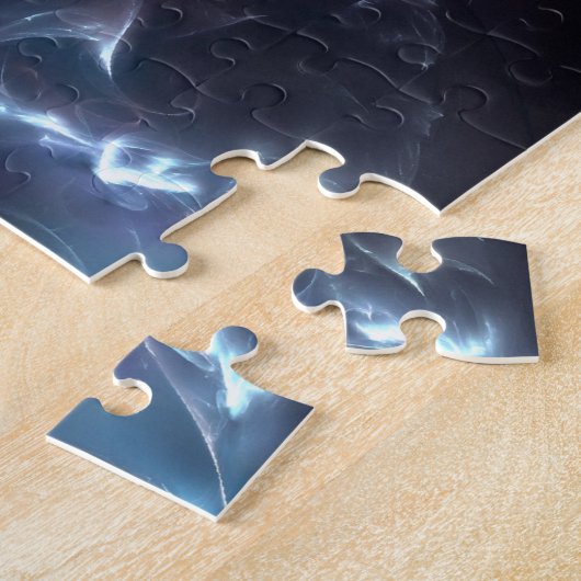 Abstracte nebula Blue en Paars Legpuzzel (Zijkant)