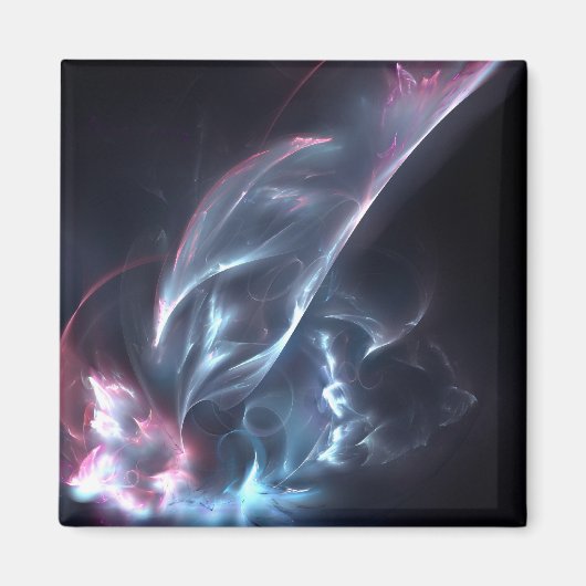 Abstracte nebula Blue en Paars Magneet (Voorkant)