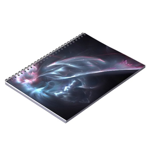 Abstracte nebula Blue en Paars Notitieboek (Linkerzijde)