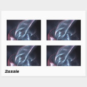 Abstracte nebula Blue en Paars Rechthoekige Sticker (Vel)