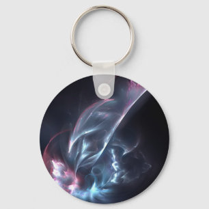 Abstracte nebula Blue en Paars Sleutelhanger