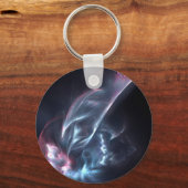 Abstracte nebula Blue en Paars Sleutelhanger (Voorkant)