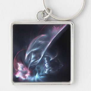 Abstracte nebula Blue en Paars Sleutelhanger