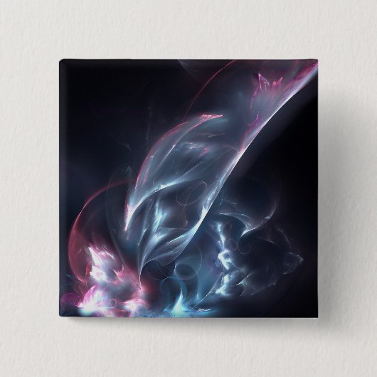 Abstracte nebula Blue en Paars Vierkante Button 5,1 Cm (Voorkant)