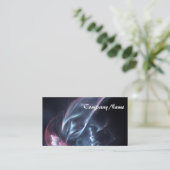 Abstracte nebula Blue en Paars Visitekaartje (Staand voorkant)