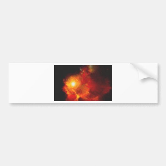 Abstracte Nebulla met Galactic Cosmic Cloud 30 Bumpersticker (Voorkant)