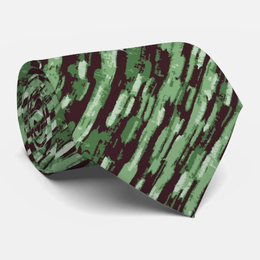 Abstracte necktie voor groen en zwart stropdas (Opgerold)