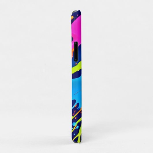 Abstracte Neon Brushstrokes Splash Art Case-Mate iPhone Case (Achterkant/rechts)