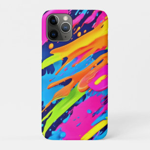 Abstracte Neon Brushstrokes Splash Art Case-Mate iPhone Case