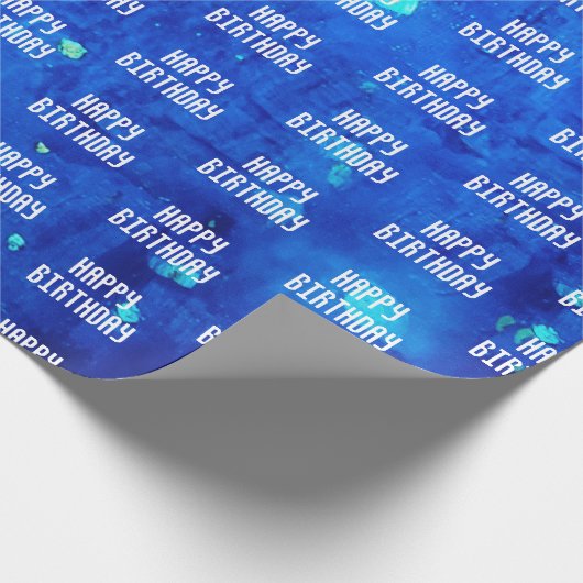 Abstracte Neon Buitenruimte Dag Cadeaupapier (Hoek)