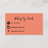 Abstracte Neon Colored Metallic Faux Folie Visitekaartje (Achterkant)