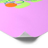 Abstracte Neon Doodles Poster (Hoek)