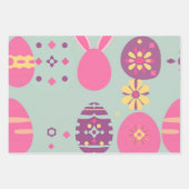 Abstracte Neon Easter Egg Wrap Inpakpapier Vel (Voorkant 2)