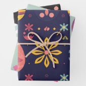 Abstracte Neon Easter Egg Wrap Inpakpapier Vel (In situ)