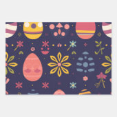 Abstracte Neon Easter Egg Wrap Inpakpapier Vel (Voorkant)