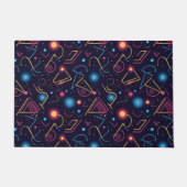 Abstracte neon geometrische vormen ontwerp deurmat (Voorkant)