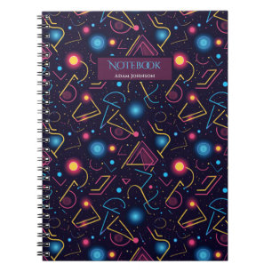 Abstracte neon geometrische vormen ontwerp notitieboek