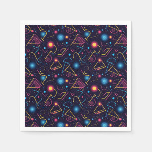 Abstracte neon geometrische vormen ontwerp servet