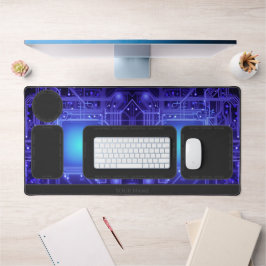 Abstracte neon gloeiende vormen bureau organizer bureaumat