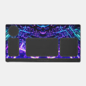 Abstracte neon gloeiende vormen bureau organizer bureaumat (Voorkant)