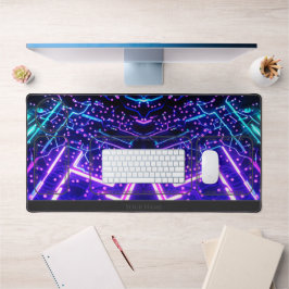 Abstracte neon gloeiende vormen bureau organizer bureaumat