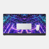 Abstracte neon gloeiende vormen bureau organizer bureaumat (Keyboard & Muis)