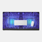 Abstracte neon gloeiende vormen bureau organizer bureaumat (Keyboard & Muis)