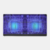 Abstracte neon gloeiende vormen bureau organizer bureaumat (Voorkant)