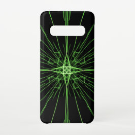 Abstracte Neon Green Black Symmetrie iPhone 16 Hoesje