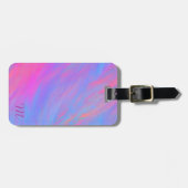 Abstracte Neon Ink Flow Bagagelabel (Voorkant horizontaal)