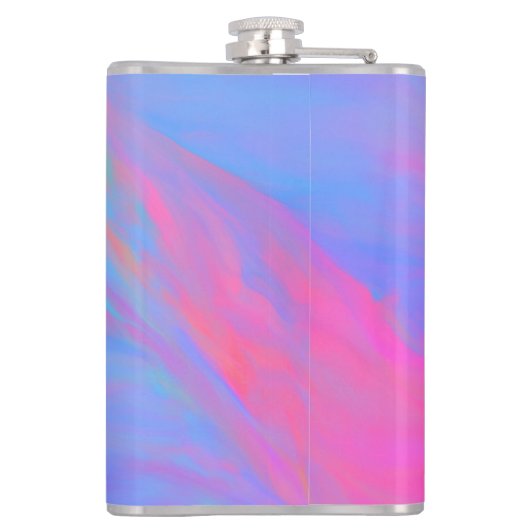 Abstracte Neon Ink Flow Heupfles (Achterkant)