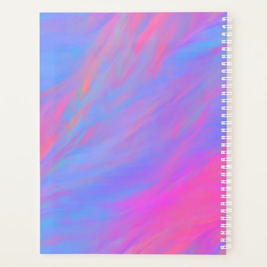 Abstracte Neon Ink Flow Planner (Achterkant)