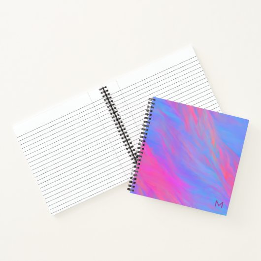 Abstracte Neon Ink Flow Planner Notitieboek (Binnen)