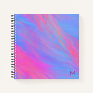 Abstracte Neon Ink Flow Planner Notitieboek