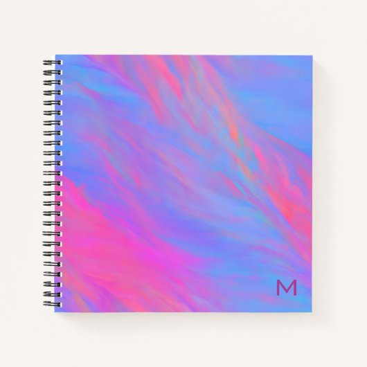 Abstracte Neon Ink Flow Planner Notitieboek (Voorkant)