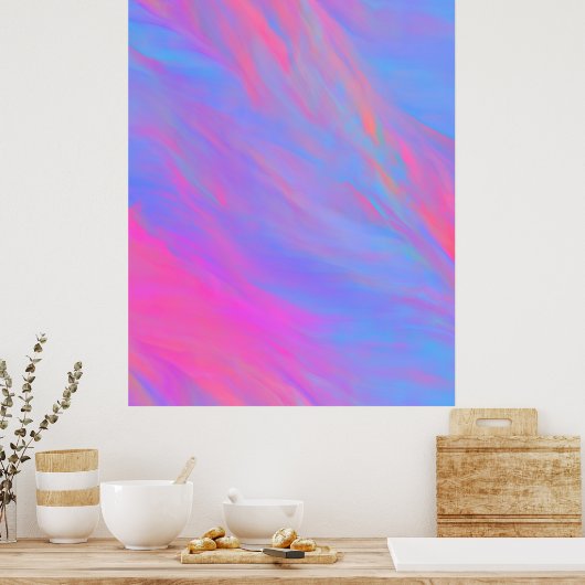 Abstracte Neon Ink Flow Poster (Keuken)