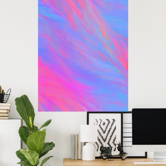 Abstracte Neon Ink Flow Poster (Thuiskantoor)