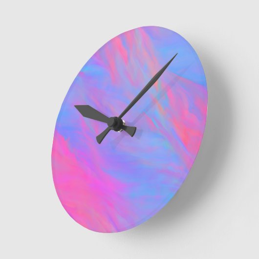 Abstracte Neon Ink Flow Ronde Klok (Hoek)