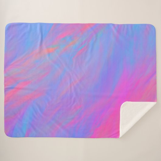 Abstracte Neon Ink Flow Sherpa Deken (Voorkant (horizontaal))