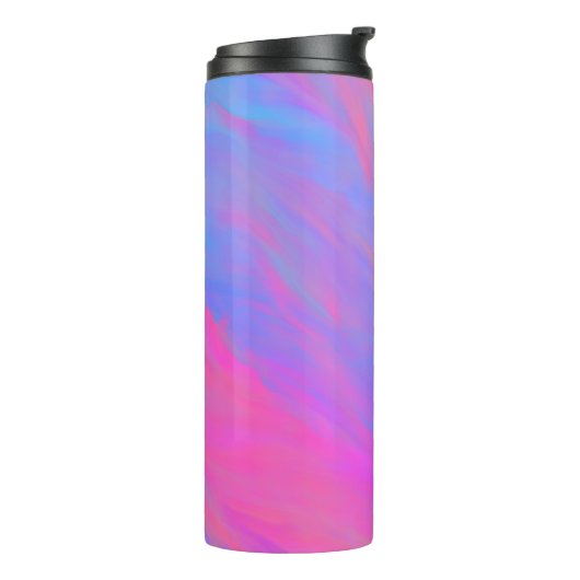 Abstracte Neon Ink Flow Thermosbeker (Gedraaid links)