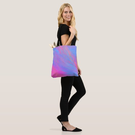 Abstracte Neon Ink Flow Tote Bag (Op model)