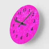 Abstracte Neon Paars- en Black Retro-wandklok Ronde Klok (Hoek)