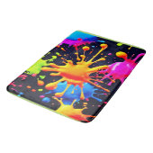 Abstracte Neon Paint Splash-illustraties Badmat (Gekanteld)