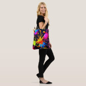 Abstracte Neon Paint Splash-illustraties Tote Bag (Op model)