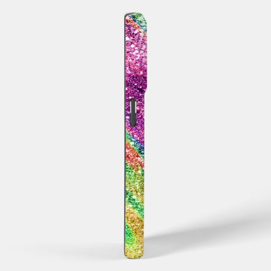Abstracte Neon Rainbow Sparkly Glitter Case-Mate iPhone Case (Achterkant / Rechts)