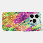 Abstracte Neon Rainbow Sparkly Glitter Case-Mate iPhone Case (Achterkant (horizontaal))