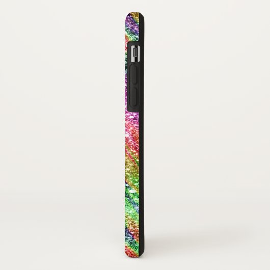 Abstracte Neon Rainbow Sparkly Glitter Case-Mate iPhone Case (Achterkant/links)