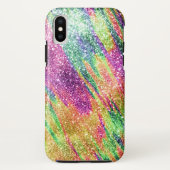 Abstracte Neon Rainbow Sparkly Glitter Case-Mate iPhone Case (Achterkant)