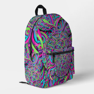 Abstracte neon schildpad schelp patroon rugzak